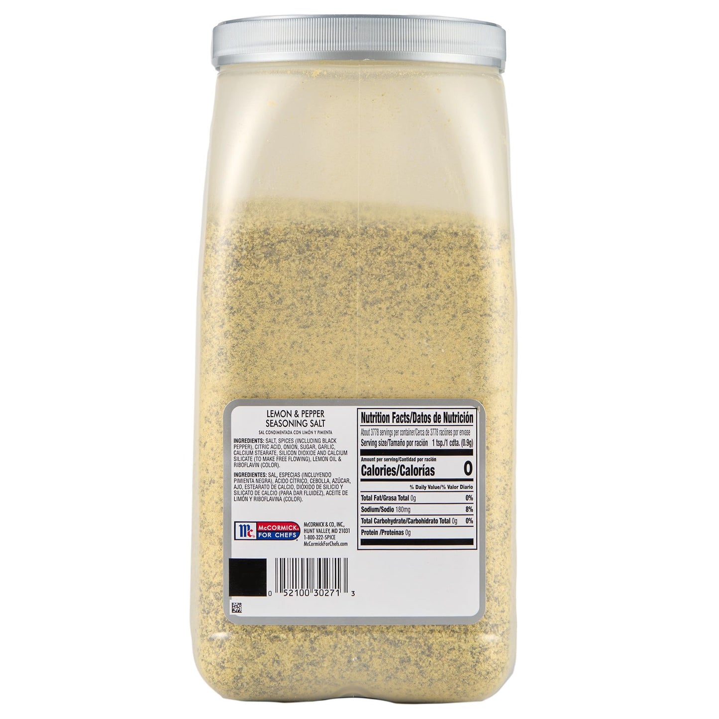 McCormick Culinary Lemon & Pepper Seasoning Salt, 7.5 lb - Perfect for Seafood, Poultry, and Vegetables