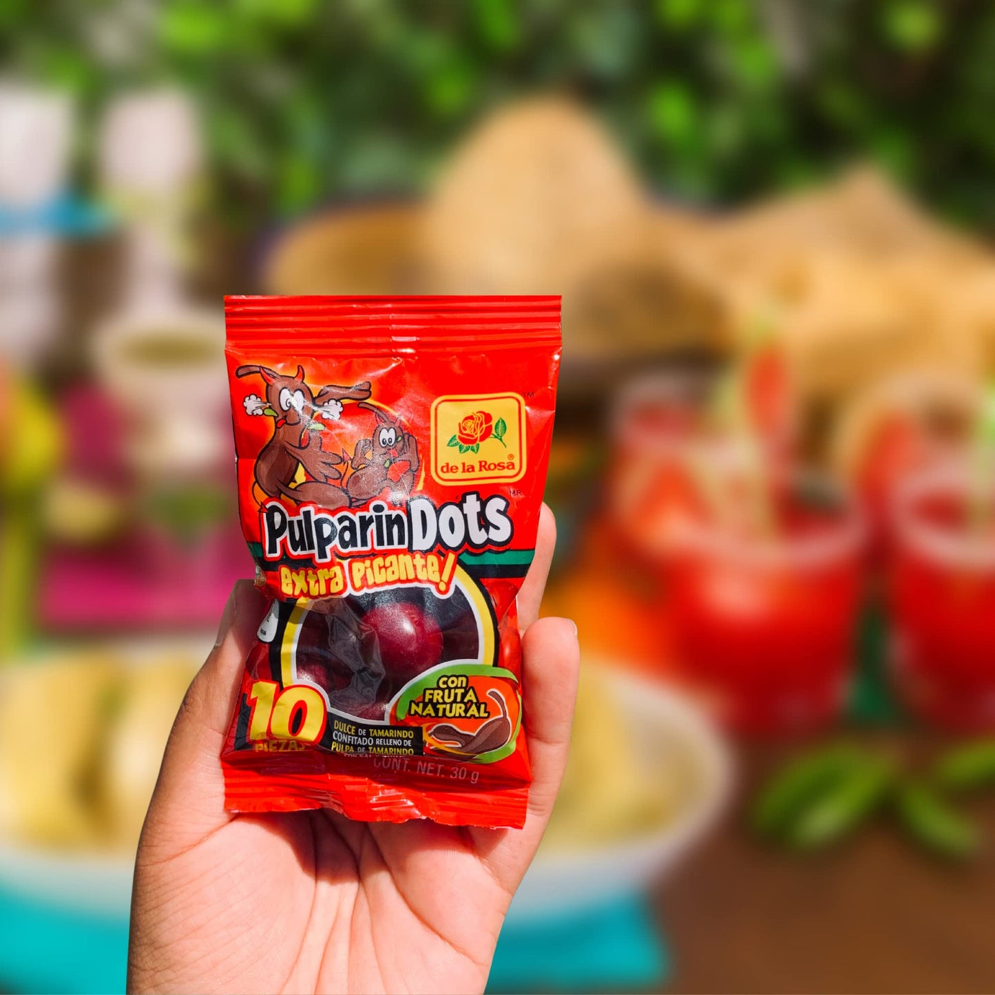 Sweetzo - Sweet And Spicy Pulparindo Mexican Candy, Colorful Bite Size Hard Shell With Tamarind Pulp Center, Individual Single S