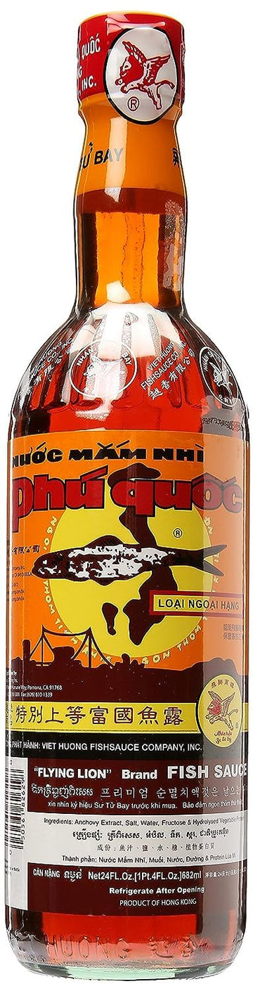 1 Pack - Phu Quoc Flying Lion Fish Sauce - Nuoc Mam Phu Quoc Su Tu Bay - 682ml