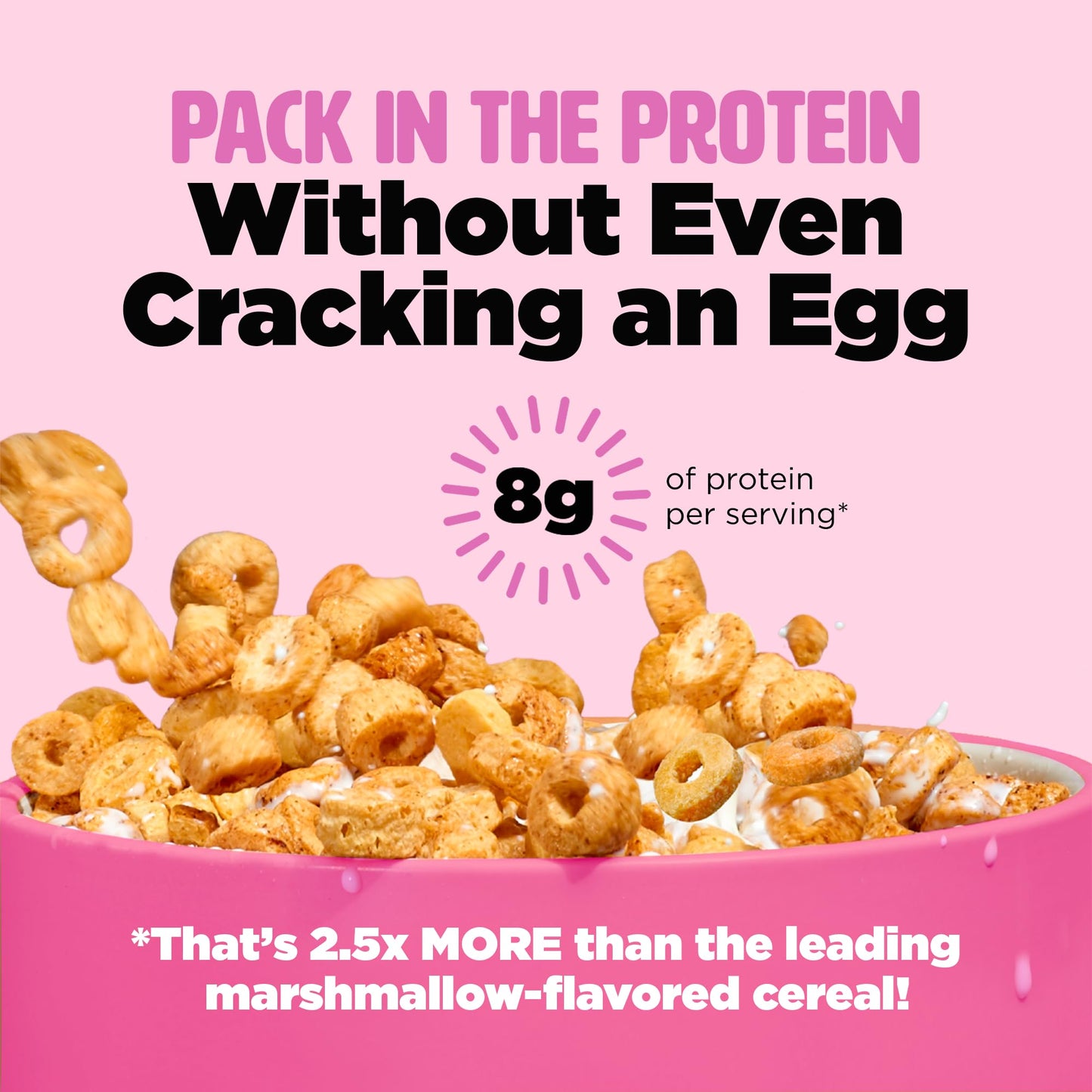 Protein And Gluten Free Breakfast Cereal By Three Wishes (6-Pack) - Marshmallow – 8G Of Protein And 3G Of Sugar Snack - Kosher, Grain-Free, Dairy-Free, Vegan And Peanut-Free - Non-Gmo