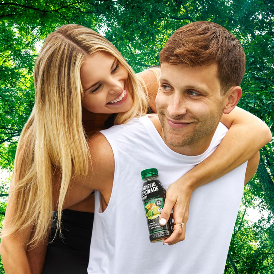 Golden Tiger Turmeric Lemonade, Energy - Organic Superfood-Infused Sports Drink With Curcumin, Ginger, & Green Tea - Antioxidants For Energy, Recovery, And Immunity, 45 Cals (12-Pack)