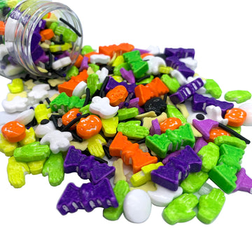 Halloween Sprinkles Edible Candy Eyes For Decorating Eyeballs Skull Bones Bats Pumpkins Sprinkles Halloween Themed Desserts Cook