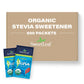 SweetLeaf Organic Stevia Powder Packets, Zero Calorie Sweetener, Sugar Free, Keto Friendly, 500 Count