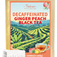 TeeLux Decaf Peach Ginger Black Tea, Smooth & Full-Bodied, 100 Count