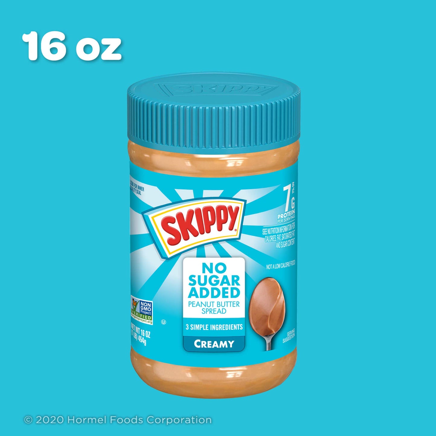 SKIPPY, Peanut Butter Spread, Creamy 16 oz (12 Pack)