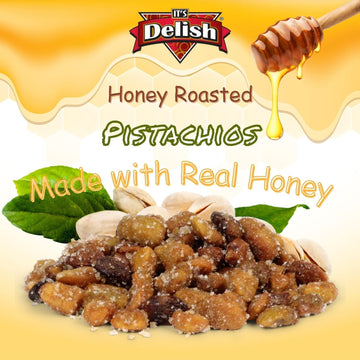 Honey Roasted Pistachio (Shelled, No Shell) By It'S Delish, 2 Lbs Bulk Bag | Gourmet Pistachio (Shelled, No Shell) Nuts In Honey
