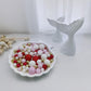 Edible Red & Pink & White & Gold Sugar Pearls Sprinkles Candy Mix Size Pearls Cake Decorations Cupcake Toppers Decorating Perfec