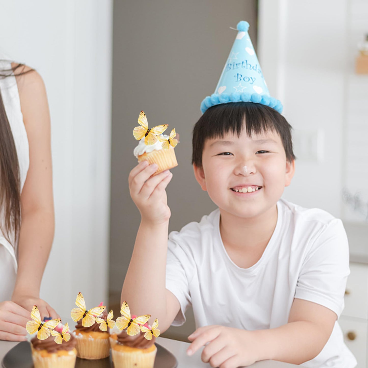72Pcs Edible Butterfly Cupcake Toppers Butterfly Cupcake Picks Edible Butterfly Cupcake Decorations For Butterfly Theme Baby Sho
