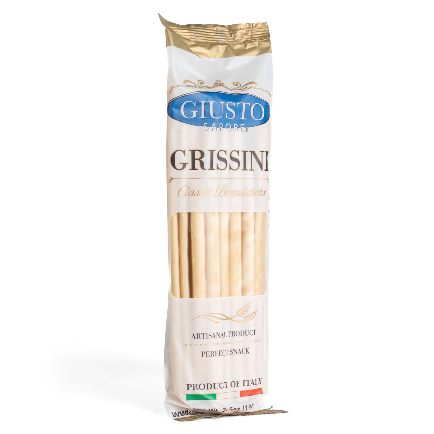 Giusto Sapore Grissini Classic Breadsticks - 100G - Imported From Italy And Family Owned - 12 Pack