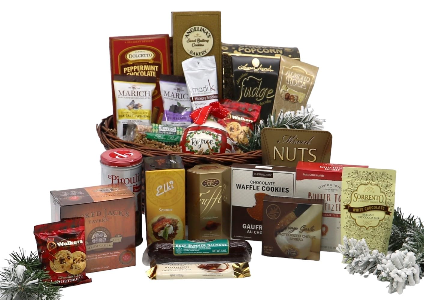 Gift Basket Village Large Gift Basket, Holiday Plaid, Old Fashioned Christmas Design