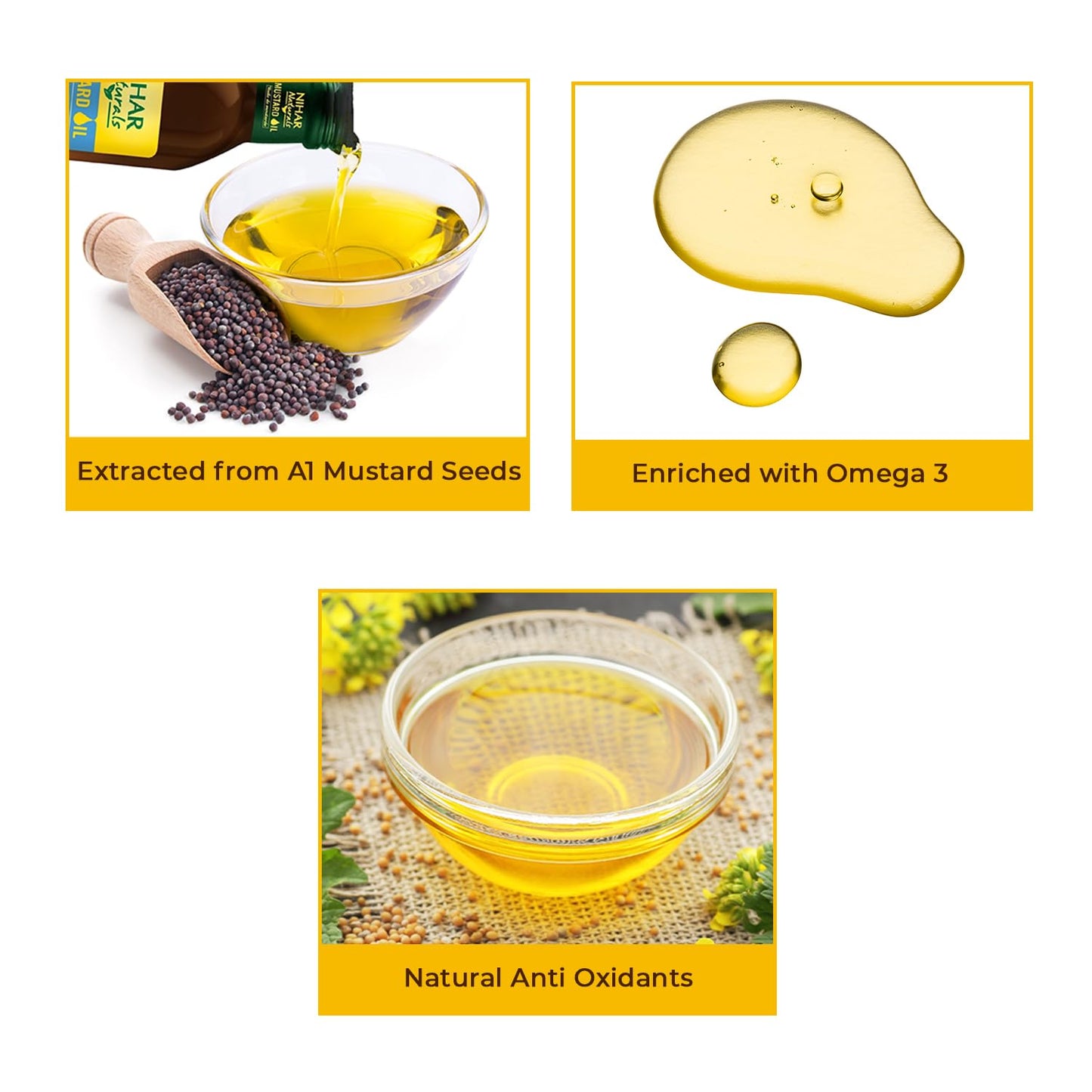 Parachute Kacchi Ghani Mustard Oil - Cold Pressed, 100% Pure, Enriched with Omega 3 - 33.8 Fl. oz.