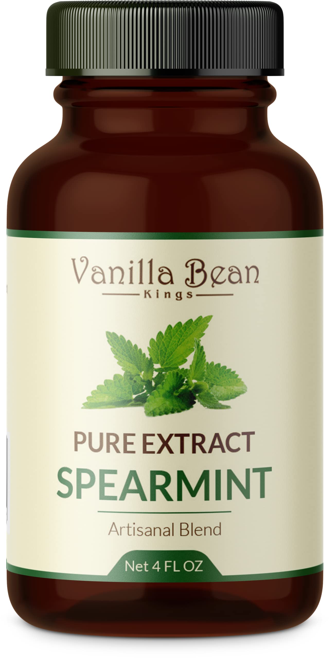 Pure Spearmint Extract For Baking And Flavoring - 4 Oz - Premium Quality Natural Flavors For Baked Goods, Desserts, & Cooking