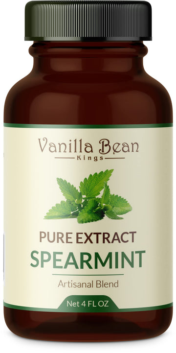 Pure Spearmint Extract For Baking And Flavoring - 4 Oz - Premium Quality Natural Flavors For Baked Goods, Desserts, & Cooking