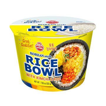 OTOKI Kimchi & Fish Roe Rice Bowl - Savory Korean Flavor | Ready-to-Eat Meal with Seaweed & Tuna Seasoning | 7.83 oz (Pack of 2)