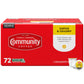 Community Coffee Coffee & Chicory Pods, Medium-Dark Roast, Compatible with Keurig 2.0, 72 Count (Pack of 1)