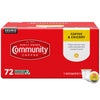 Community Coffee Coffee & Chicory Pods, Medium-Dark Roast, Compatible with Keurig 2.0, 72 Count (Pack of 1)