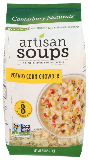 Canterbury Naturals Artisan Soup Mix, Potato Corn Chowder Soup Mix, Non-GMO, Makes 8 Servings, 7.5-Ounce Bag (Pack of 1)