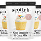 Scottys Everyday Keto Cupcake & Cake Mix - Gluten Free, 0g Net Carbs, Sugar Free, 10.6oz (3 Packs)