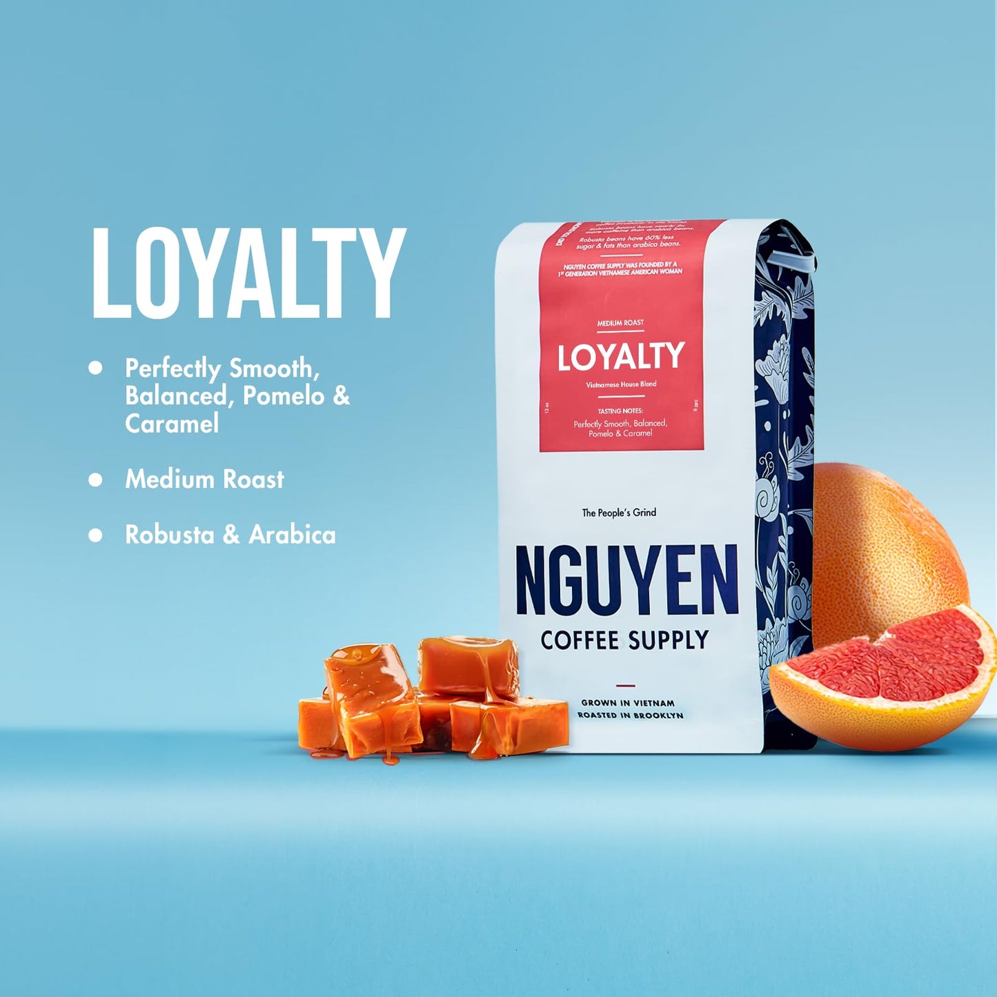 Nguyen Coffee Supply - Loyalty Signature Robusta & Arabica Blend: Medium Roast Premium Whole Coffee Beans, Vietnamese Single Origin, Direct Trade, Roasted In Brooklyn [12 Oz Bag]