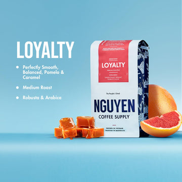 Nguyen Coffee Supply - Loyalty Signature Robusta & Arabica Blend: Medium Roast Premium Whole Coffee Beans, Vietnamese Single Origin, Direct Trade, Roasted In Brooklyn [12 Oz Bag]