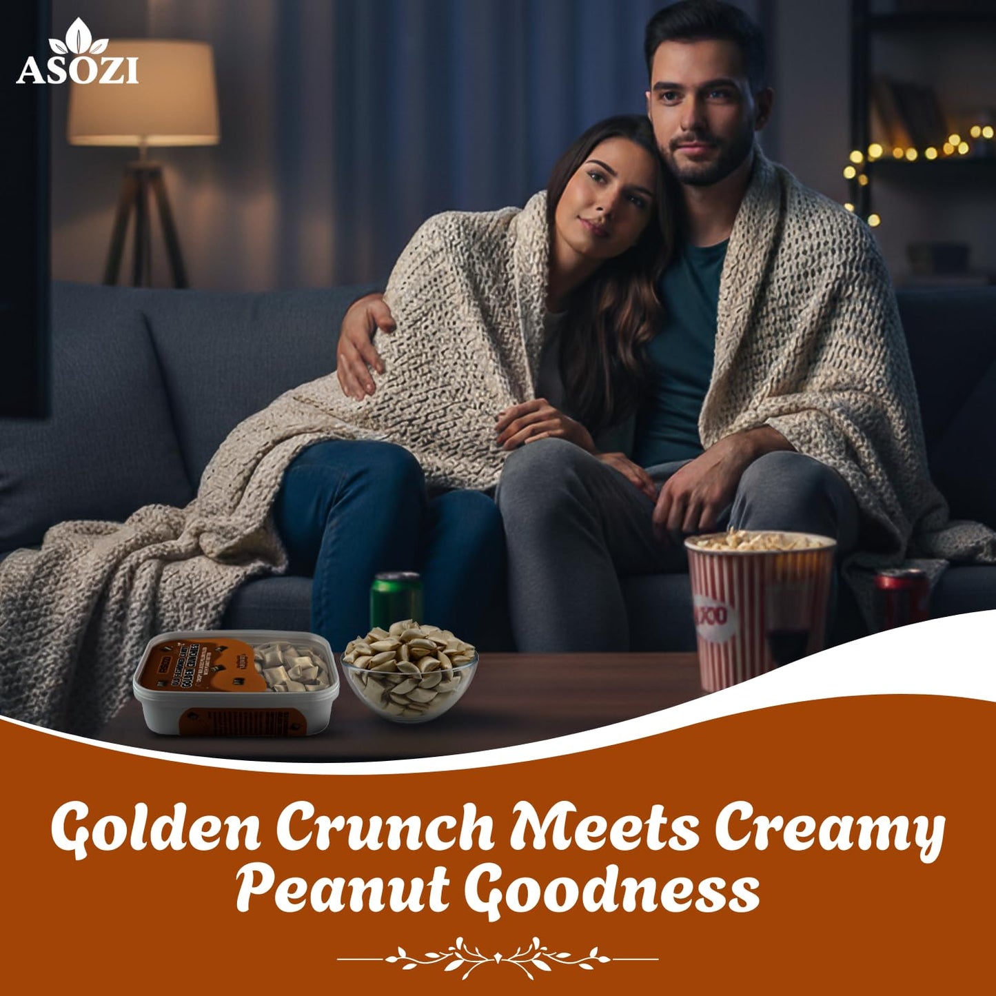 Peanut Butter Pillows Old Fashioned Candy-1Lb Golden Crunchies Molasses Peanut Butter Candy, In Resealable Bags - Perfect For The Holidays And Gifts 16Oz By Asozi