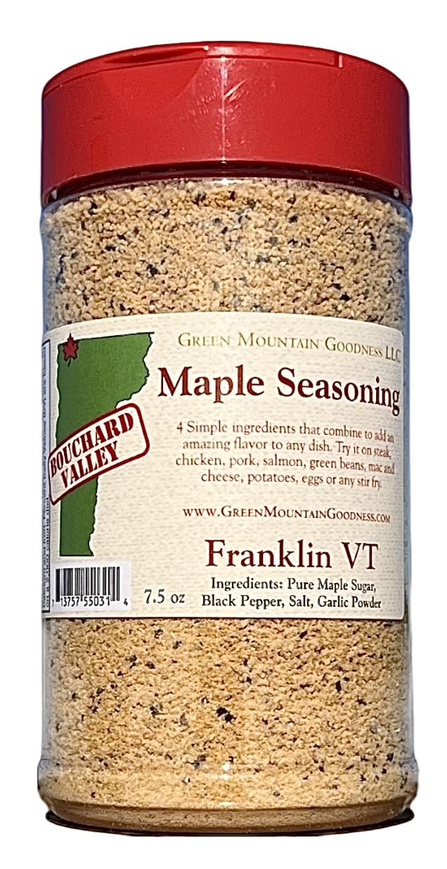 Green Mountain Goodness Maple Rub Spice Seasoning, 3 Ounce, Pure Vermont Maple Syrup