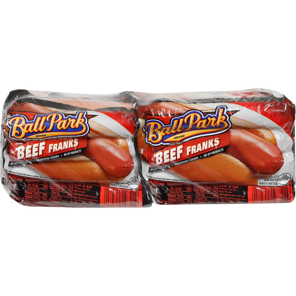Ballpark Ball Park Beef Franks, 15 Oz (4 Pack) 32 Total Hotdogs, Black