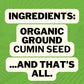 FreshJax Organic Ground Cumin - Premium Spices, 4 Ounce Bottle