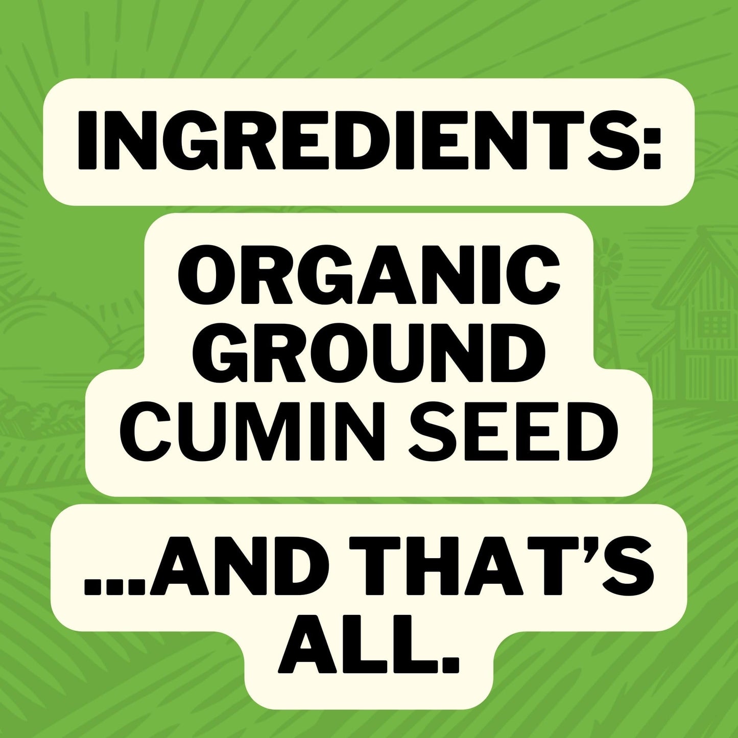FreshJax Organic Ground Cumin - Premium Spices, 4 Ounce Bottle