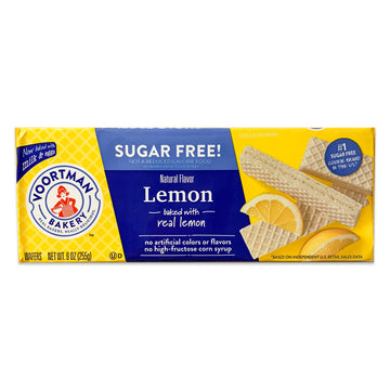 Voortman Sugar Free Wafers - Lemon (3, 9Oz Packs) - Variety Pack - Orange Cream (3, 9Oz Packs) - Made With Real Ingredients - 6