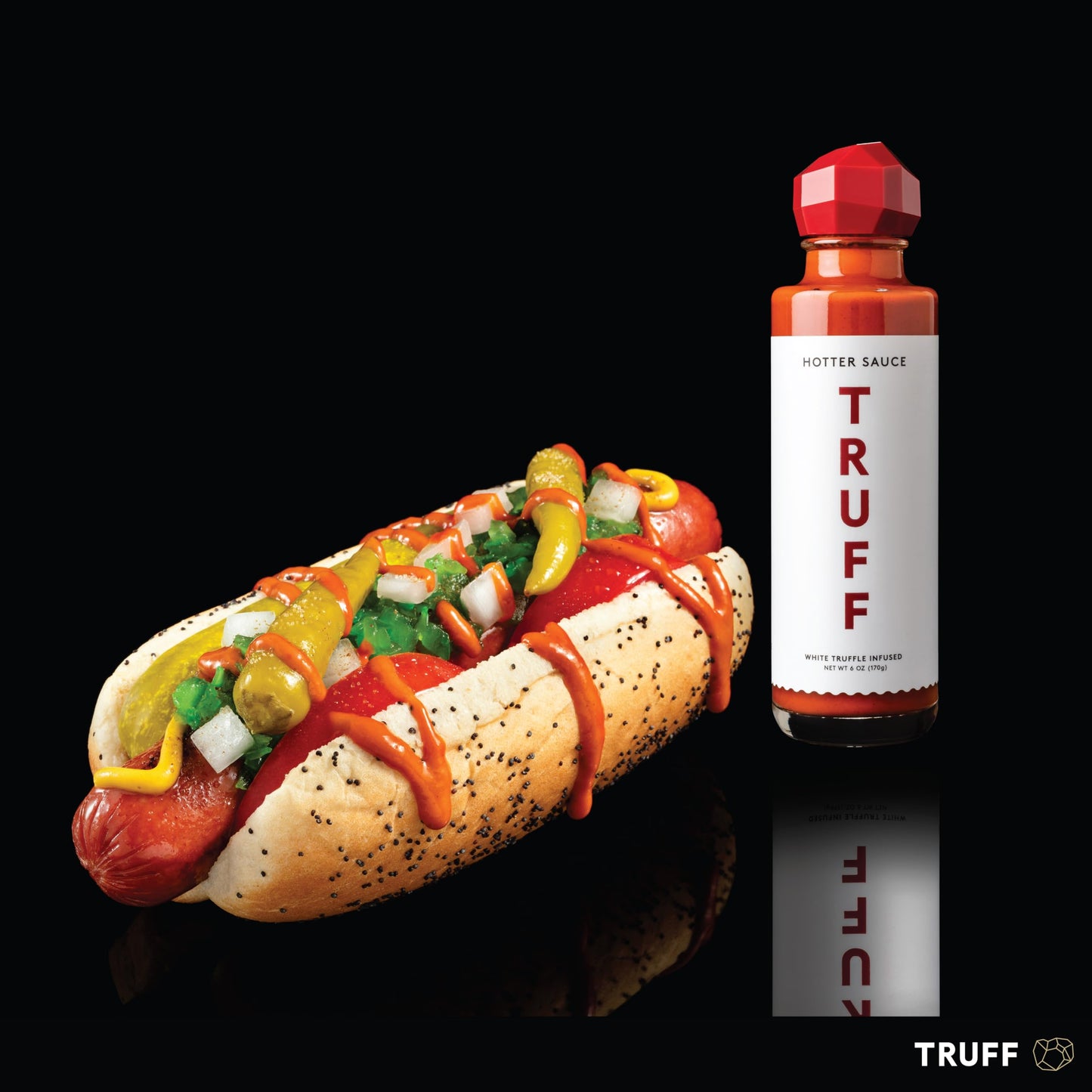 TRUFF Spicy Lovers Pack - TRUFF Hotter Sauce, TRUFF White Hotter Sauce, and TRUFF Black Truffle Arrabbiata Pasta Sauce - Spicy T