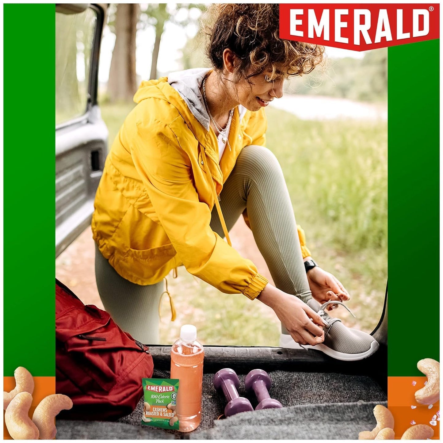 Emerald Cashews Roasted & Salted, 100 Calorie Packs, 7 Ct, 4.34 Oz (Pack of 6)