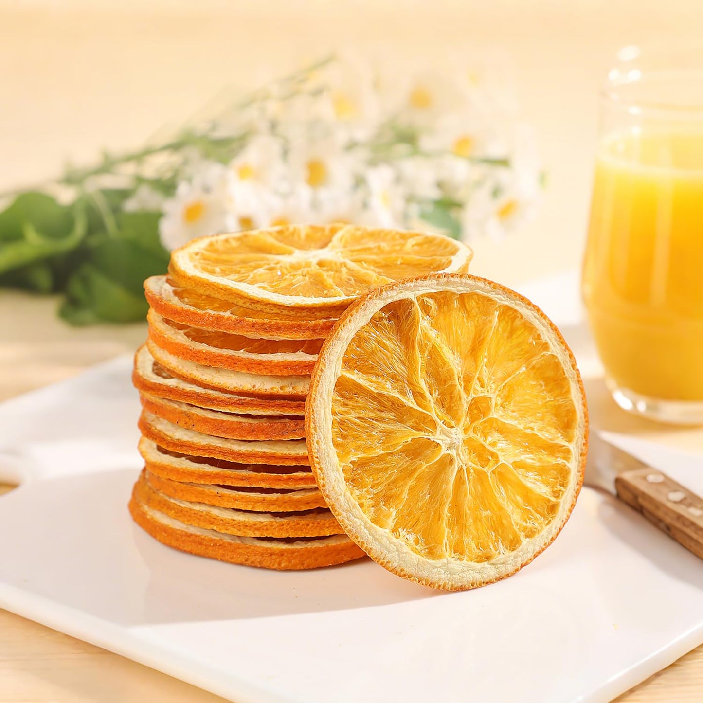 KachiKachi Dried Orange Slices | No Sugar Added | Dehydrated Fruit for Crafts/Cocktails | 5.3oz (150g)