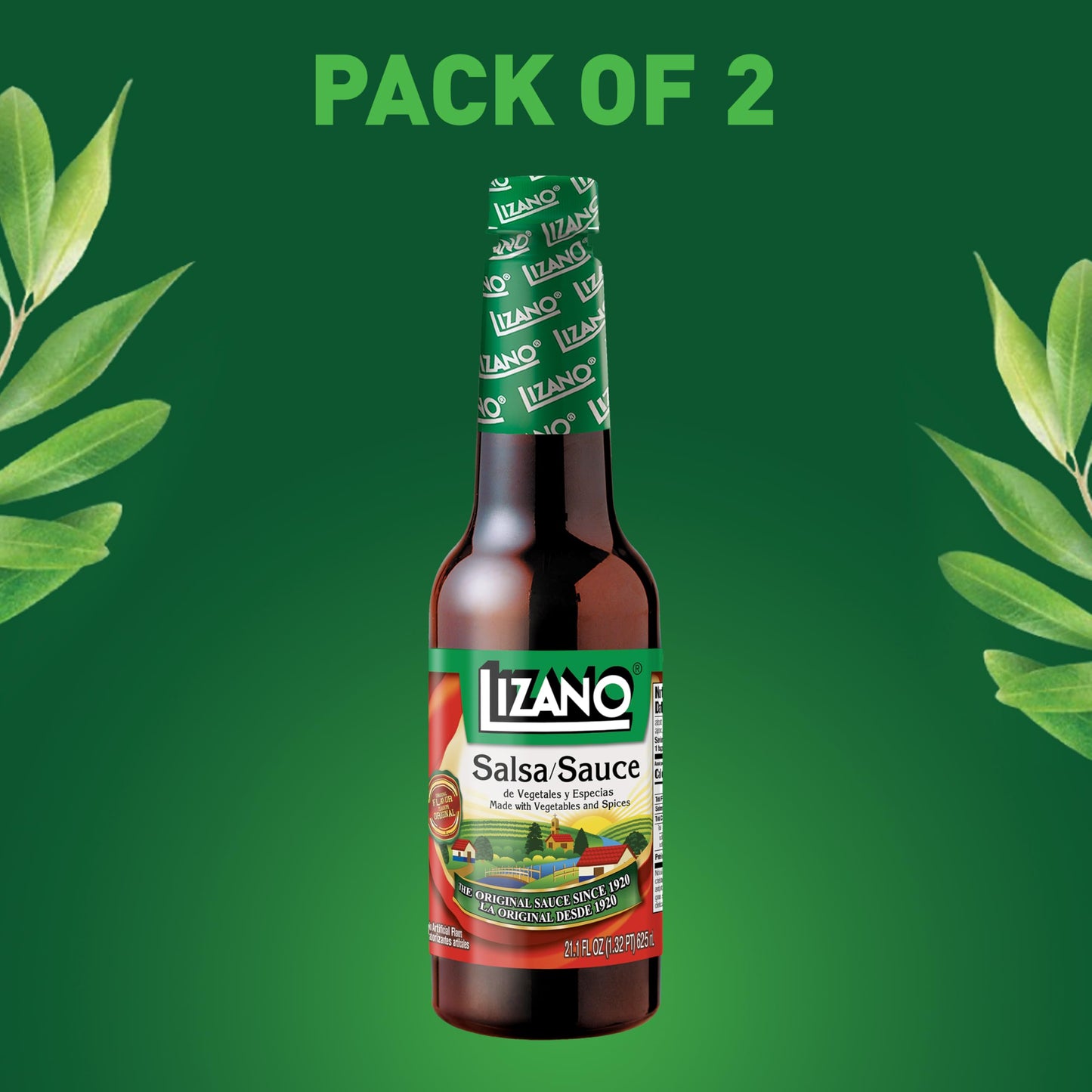 Lizano Salsa Sauce With Vegetables and Spices, 21.13 fl oz (Pack of 2)