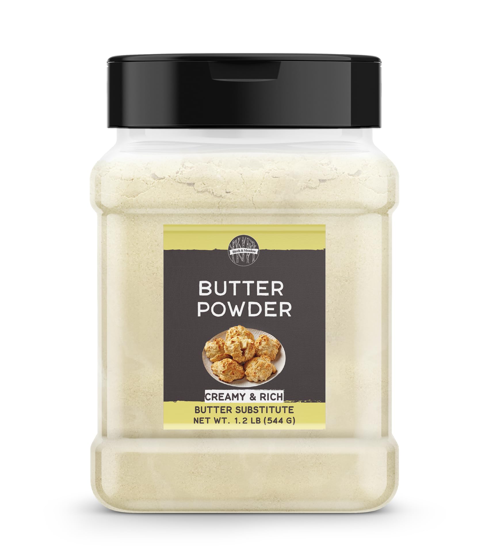 Birch & Meadow Butter Powder, 1.2 lbs, Popcorn Topping, Rich & Creamy, Butter Substitute