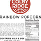 Colby Ridge Gourmet Craft Popped Gluten Free Popcorn Bulk 5 Gal 80 Cups Rainbow