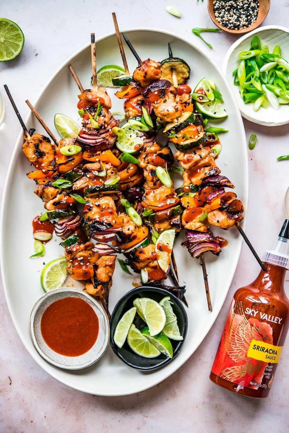 Sky Valley Sriracha Sauce - Hot Sauce, Made With Red Jalapeno Peppers, Gluten Free, Vegan, Non-Gmo, Less Than 2G Of Sugar Per Se