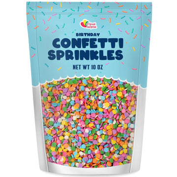 Easter Pastel Rainbow Sprinkles - 10 Ounces - Birthday Confetti Jimmies - Toppings For Baby Shower Cupcakes, Cake, Cookies Decorations
