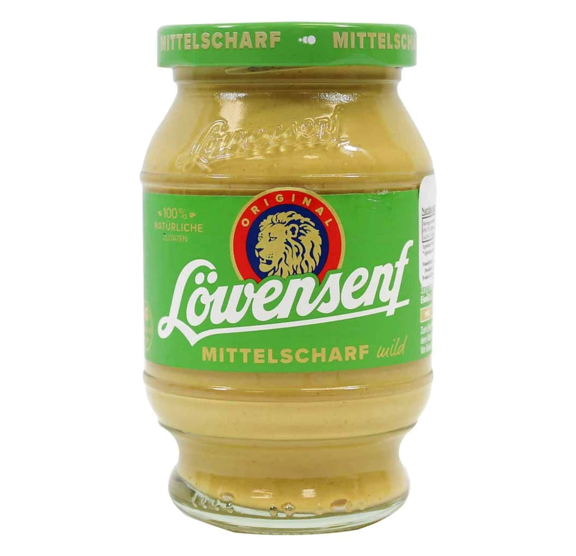 German Lowensenf Mittelscharf Mild Mustard 8.7 Fl Oz (250 Ml) From Germany