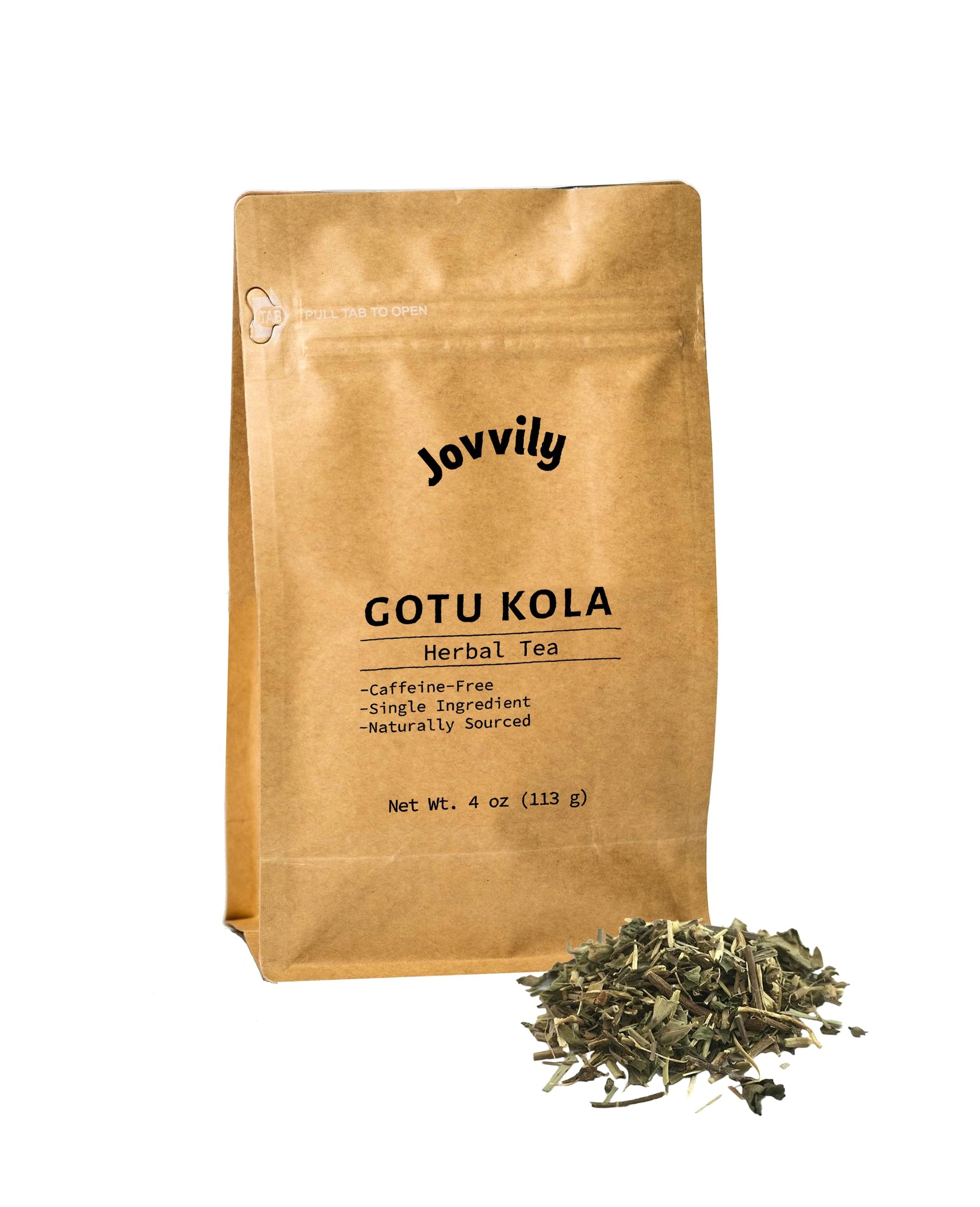 Jovvily Gotu Kola Herbal Tea - Cut & Sifted - 4 Ounce