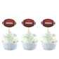 YCTHUNFISH 24 Pack American Football Cupcake Toppers for Rugby Theme Baby Shower Kids Birthday Party Decorations