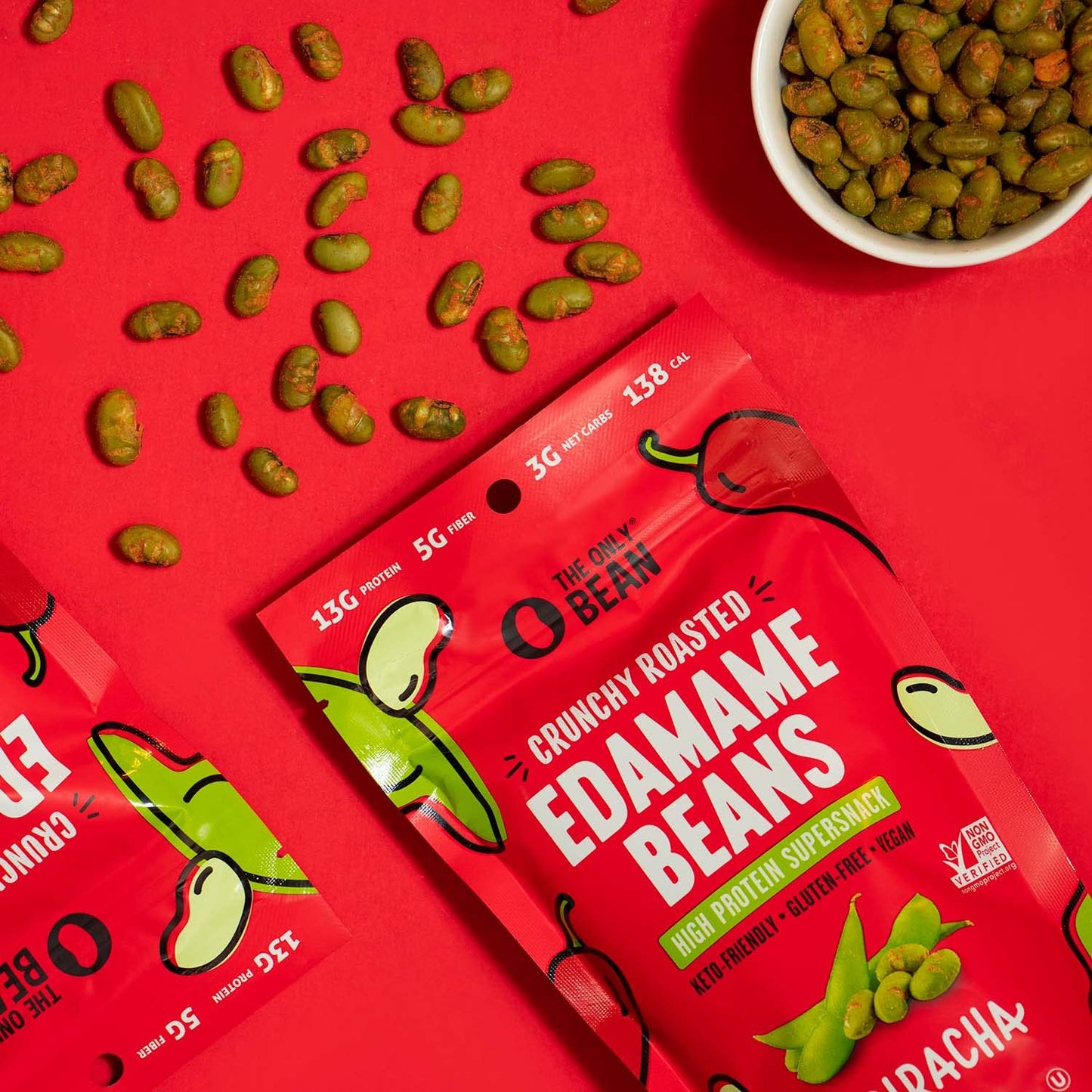 The Only Bean Crunchy Dry Roasted Edamame Beans (Variety Pack), Low Carb Keto Healthy Snacks For Adults And Kids, Low Calorie Sn