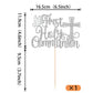 YCTHUNFISH Cake Topper Glitter Cross Religious Pigeon Decorations for Baptism, Baby Shower, 1st Birthday, Silver, Paper