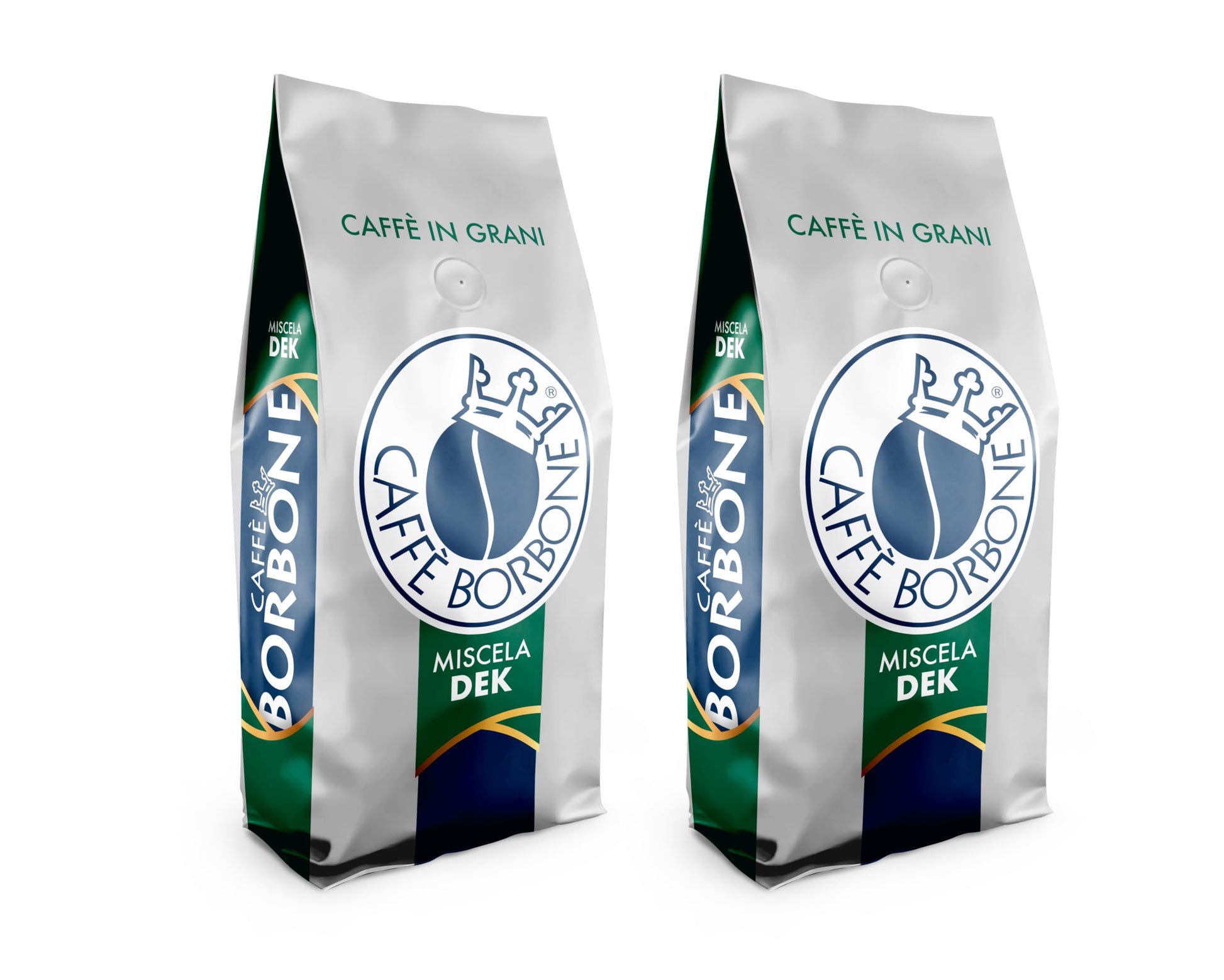 Caffè Borbone Whole Bean Coffee, Medium-Dark Roast, Decaffeinated, 2.2 lb Bag (Pack of 2)