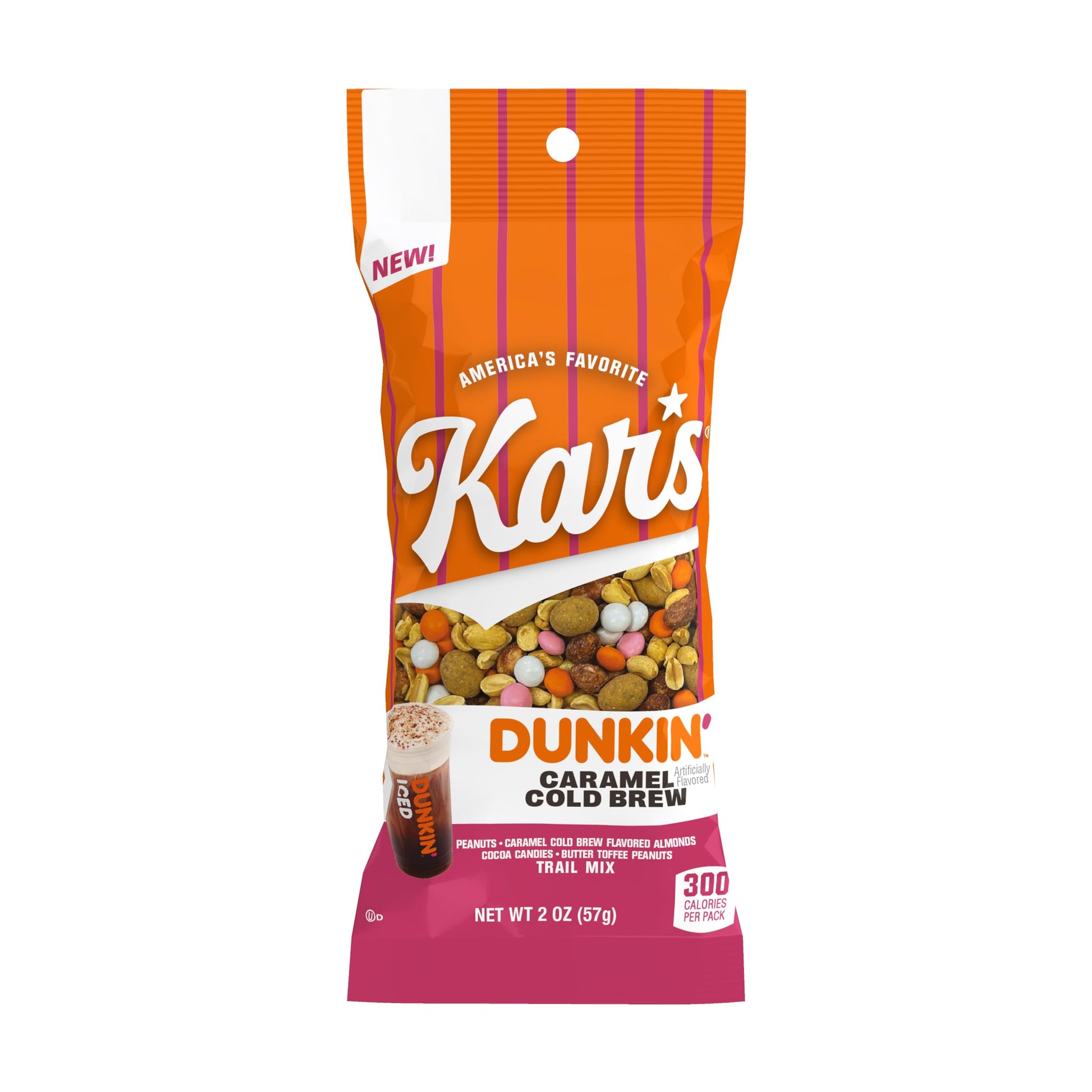 Kar’S Nuts Dunkin’ Caramel Cold Brew Mixed Nuts – Sweet Candy-Coated Nuts Mix, 2Oz Grab & Go Bags (Pack Of 36) – Trail Mix Sweet Snacks For Mature-Themeds & Kids