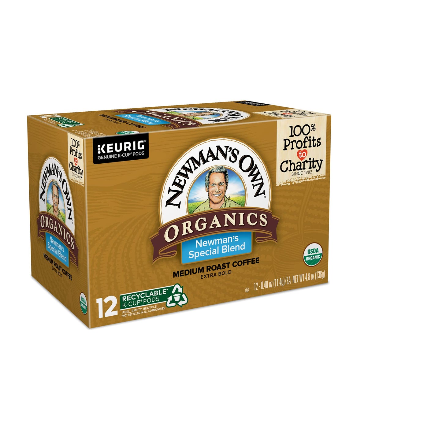 Newman'S Own Organics Special Blend Keurig Single-Serve K-Cup Pods, Medium Roast Coffee, 12 Count