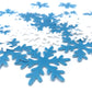 Weraru 50Pcs Edible Cake Toppers Snowflakes Christmas Winter Party Cupcake Decoration White And Blue