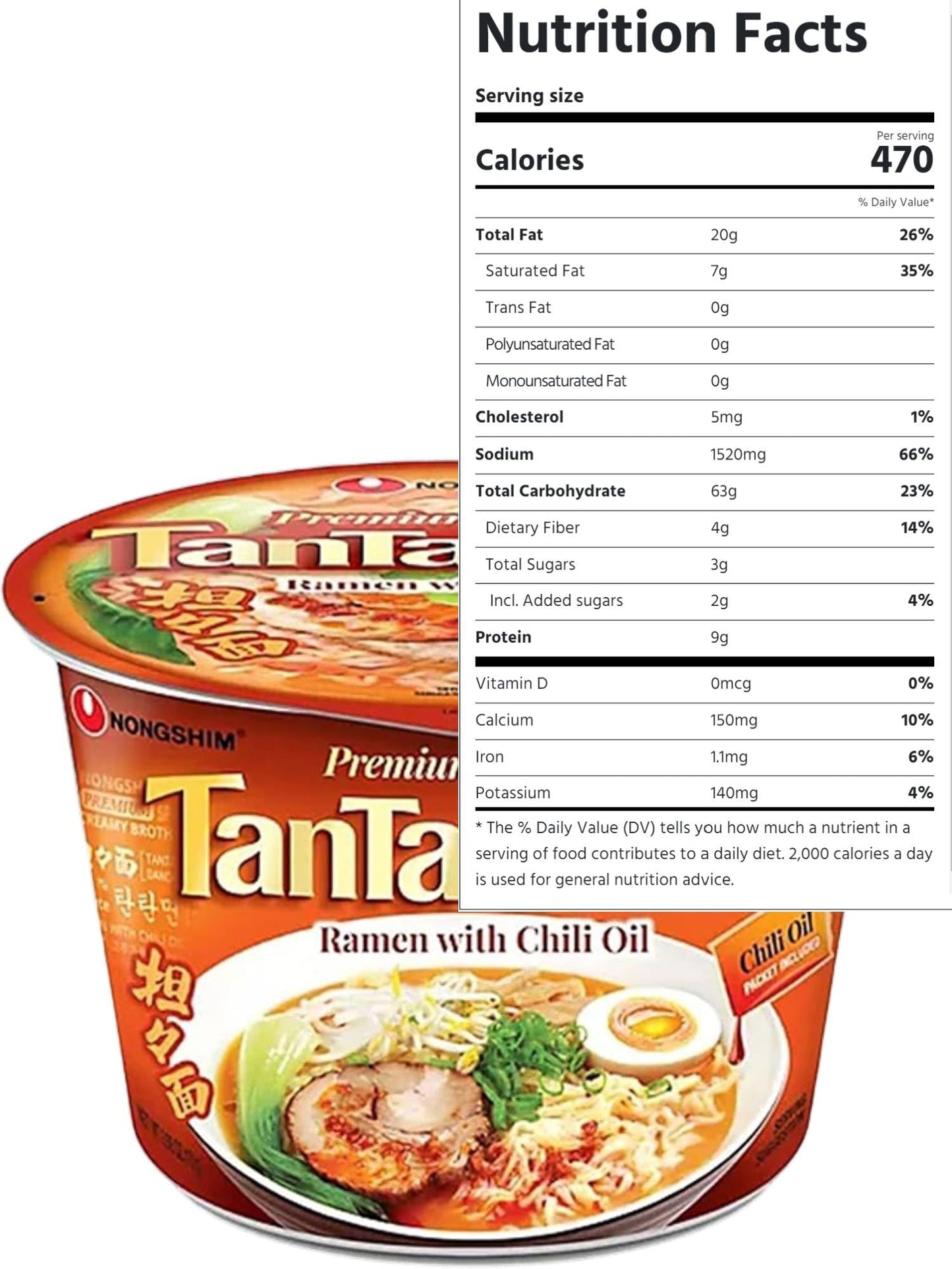 Tonkotsu Tantanmen Ramen With Chili Oil Premium Noodle Soup 3.56 Oz Big Bowl, 6 Counts By Taoindustry