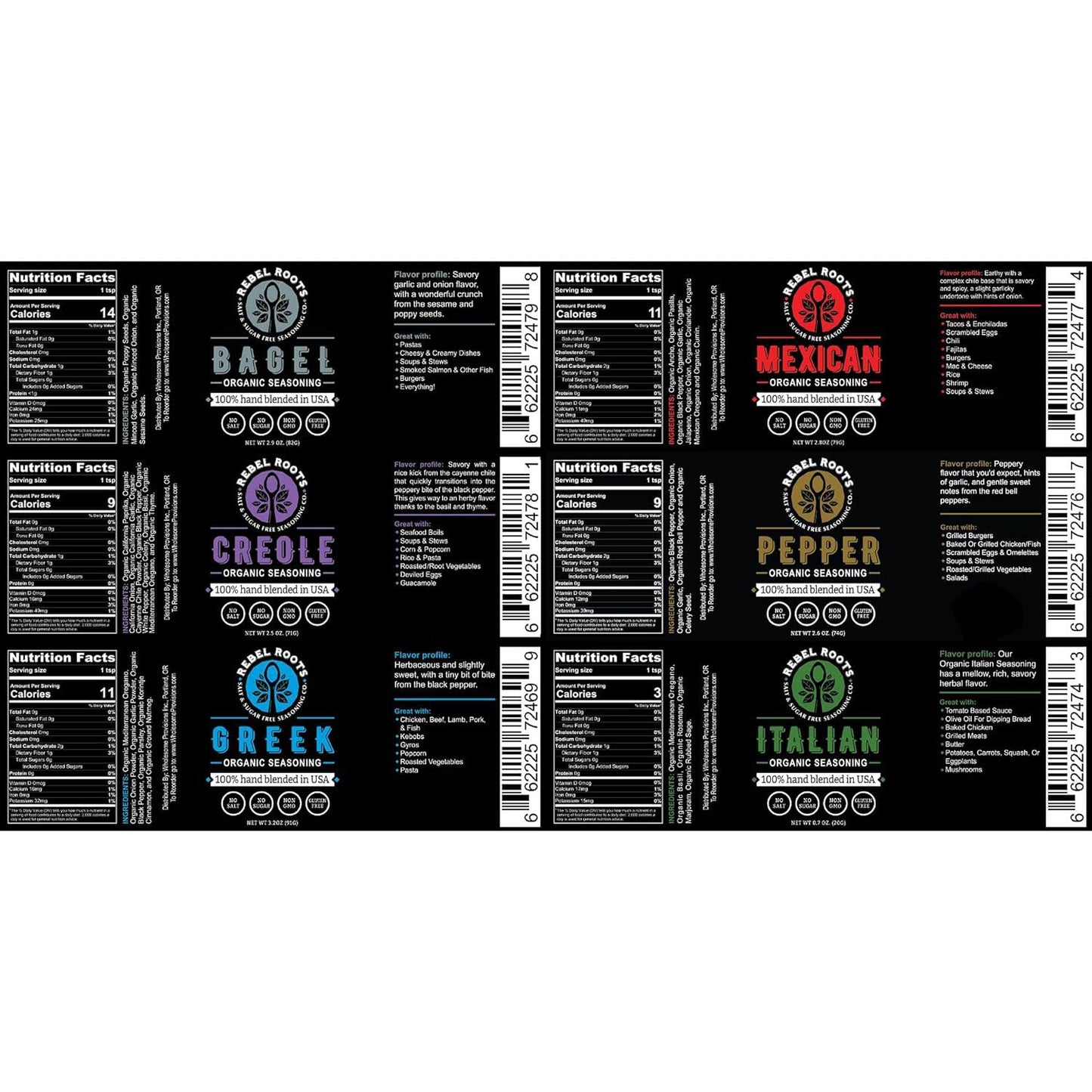 Organic Salt Free Seasoning, No Salt Seasoning, Non-Gmo, Sugar Free Seasoning, Meal Prep Seasoning, All Natural, 100% Made In Us
