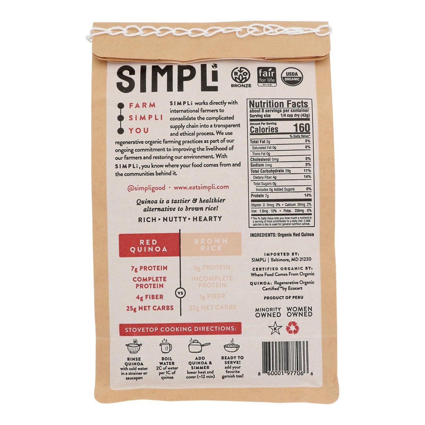 Simpli - Quinoa Red Regeneratv - Case Of 8-12 Oz